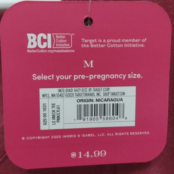 NWT Long Sleeve V-Neck Shirred Maternity Shirt - Isabel Maternity - M - Picture 3 of 4